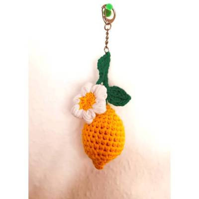 Zitrone Anhänger Taschenbaumler Schlüsselanhänger Geschenk Accessoire