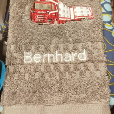 Personalisierter Waschlappen mit LKW