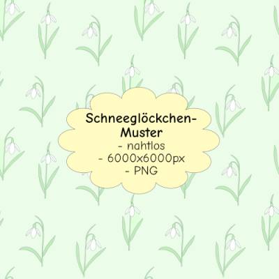 Nahtloses Schneeglöckchen-Muster PNG – Frühling für kreative Naturdesigns