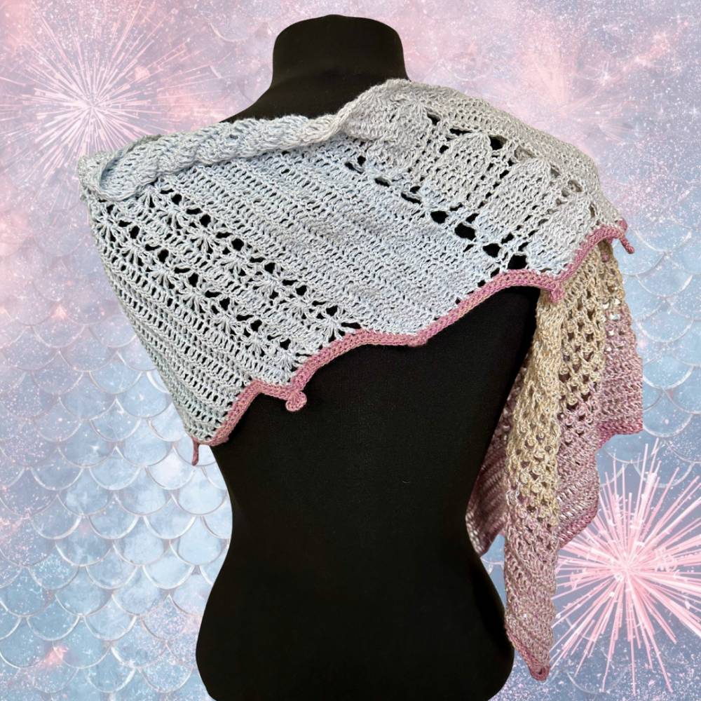 Drachenschwanzschal häkeln: Mustermix Anleitung für Evas Jahr 2025 Bild 10