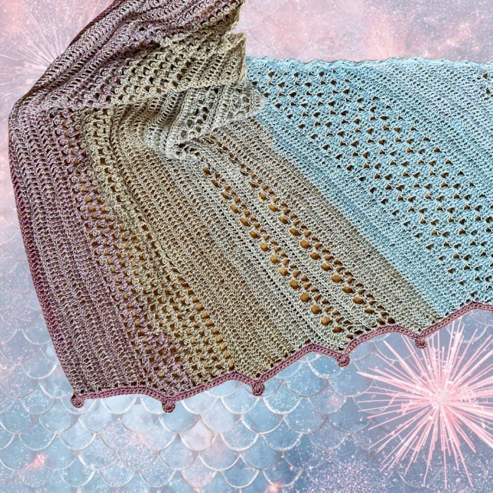 Drachenschwanzschal häkeln: Mustermix Anleitung für Evas Jahr 2025 Bild 4