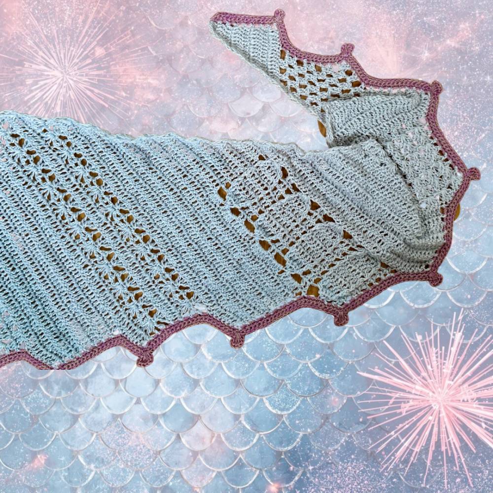 Drachenschwanzschal häkeln: Mustermix Anleitung für Evas Jahr 2025 Bild 5