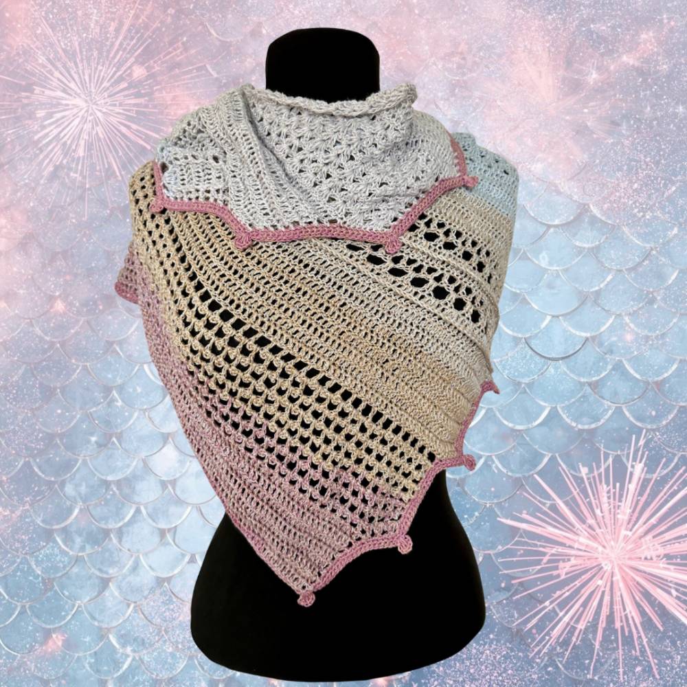 Drachenschwanzschal häkeln: Mustermix Anleitung für Evas Jahr 2025 Bild 8