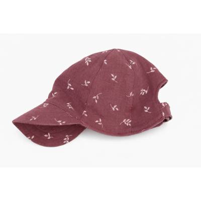 Basecap Mädchen mauve  aus Musselin – Schirmmütze mit Klettverschluss