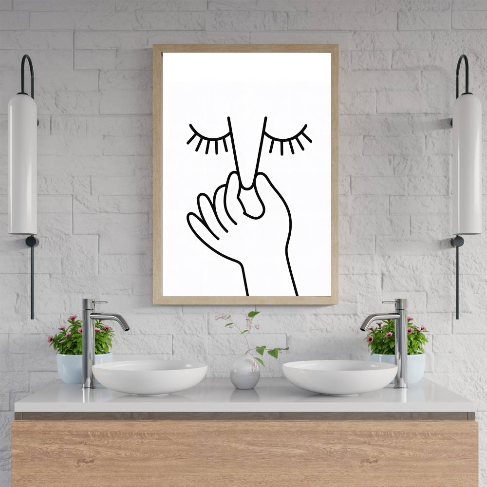 Lustiges Badezimmer Poster STINKY schwarz weiß WC Deko Toilette Gäste Minimalistisch Wandbild Humor Geschenkidee