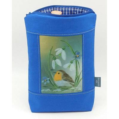 Kosmetiktasche Frühling mit Rotkehlchen der Vogelmalerin