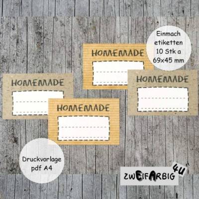 Einmachetiketten **Natur10** pdf-Druckvorlage Etiketten zum Selberdrucken Marmelade Eingemachtes