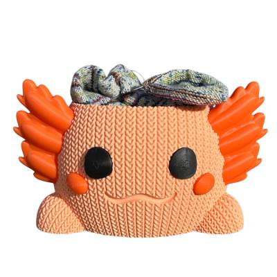 Garnschale Axolotl – Apricot | 3D-gedruckt | nachhaltiger Wollhalter aus PLA