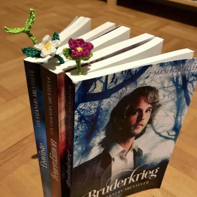 Häkelanleitung Lesezeichen Pflänze, Keimling, Blume