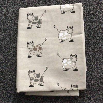 Canvas  Leinen 55 % und Baumwolle 45 % , 240 g/m² - Kühe