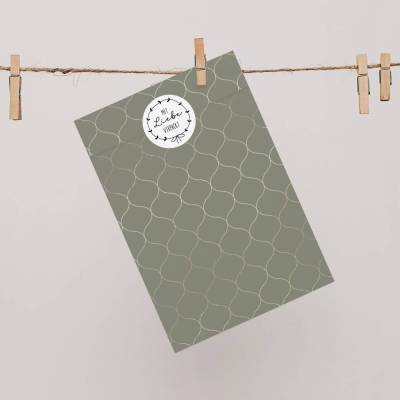 Papiertüten Set *Trendy Shine* / Motiv 1 / Flachbeutel in versch. Größen für Valentinstag und Geburtstag