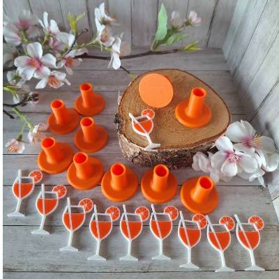 Halter für DIY Gartenfackeln - 10'er Set - Adapter Kerzenglas Grablichter Fackelhülse