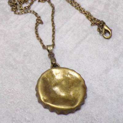 Kette Kronkorken Bronze – 80er Retro Punk Rockabilly