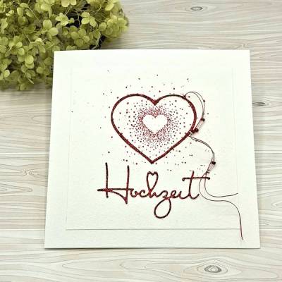 Elegante Hochzeitskarte - Glückwunschkarte zur Trauung