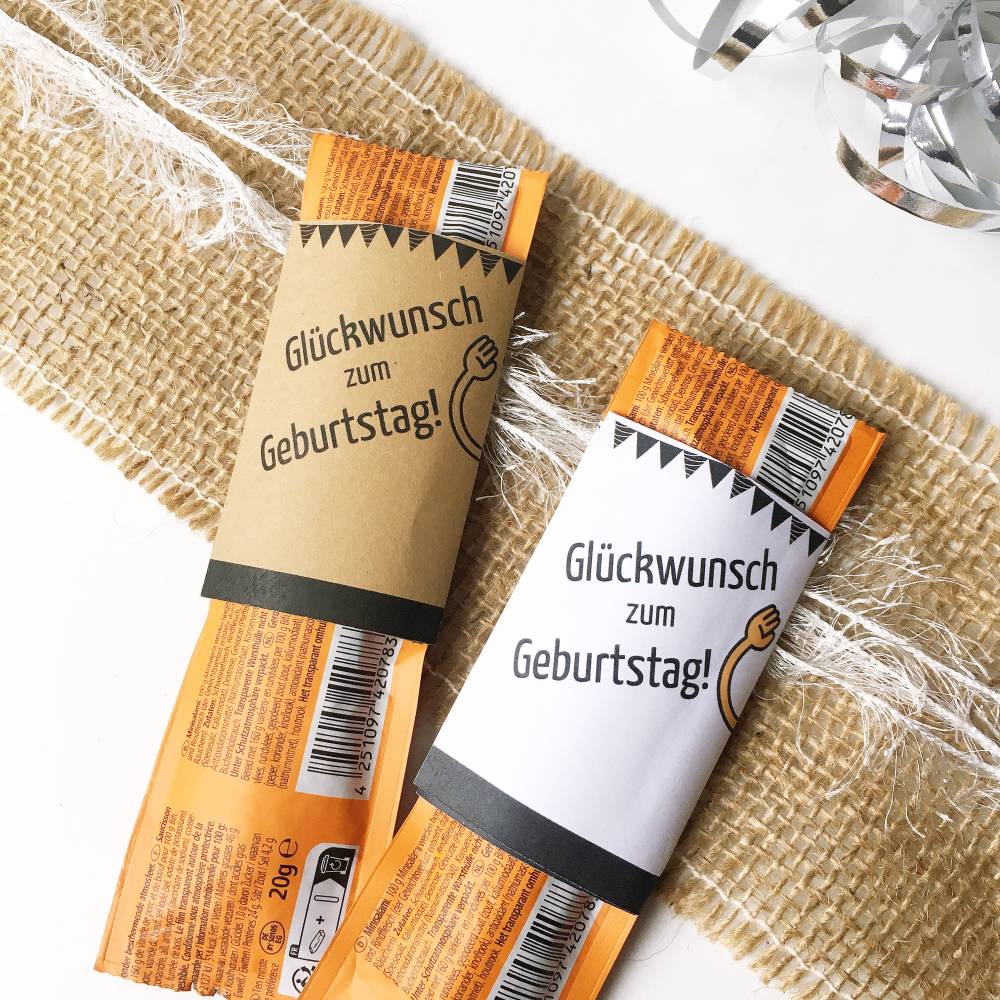 Witzige Druckvorlage Geburtstag: Bifi Wurst Banderole – PDF Mitbringsel zum Ausdrucken – Lustiges Kollegengeschenk & Last Minute DIY Bild 6