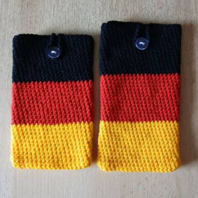 Handgehäkelte Handyhülle, Deutschland Handyhülle, Handyhülle, Häkel Handyhülle, Handyhülle Deutschland, Fußball WM