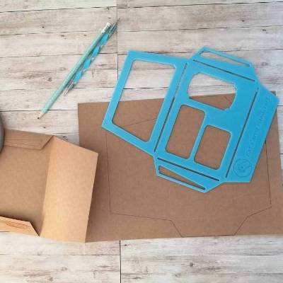 Briefumschlag Schablone DIN A6, Umschläge selber machen, Umschlag Brief DIY