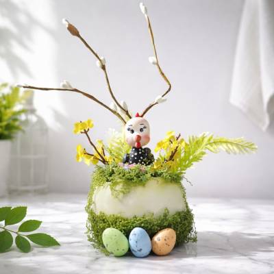 Osterblumenvase - Osterdekoration - Dekoblumen - Osterei