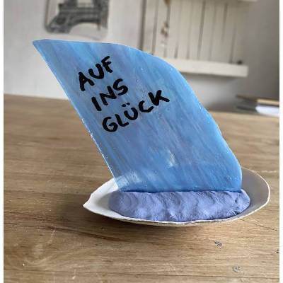 Kleines Segelboot mit Botschaft, Sprüche, Geschenk oder Dekoratives, Segelschiff