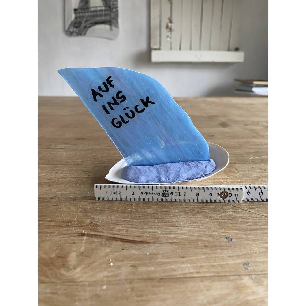 Kleines Segelboot mit Botschaft, Sprüche, Geschenk oder Dekoratives, Segelschiff Bild 4