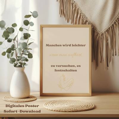 Achtsamkeits Poster für Frauen & Mamas, Ruhe & Selbstfürsorge für den Alltag, printable PDF