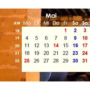 Jahreskalender 2026 auf einen Blick - Sherryfässer PDF – DIN A4 zum Ausdrucken Bild 4