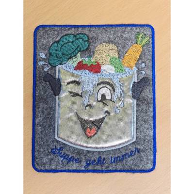Stickdatei Suppentopf – Applikation MugRug 13x18 inkl. Stickanleitung