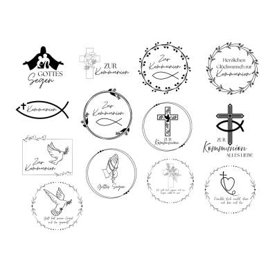 Kommunion Bundle PNG SVG Datei - Download Plotterdatei - Plotter File - Kirche Fisch Bibel Kreuz Christlich Cricut 