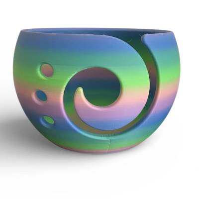 Garnschale Pastell-Rainbow| 3D-gedruckt | nachhaltiger Wollhalter aus PLA