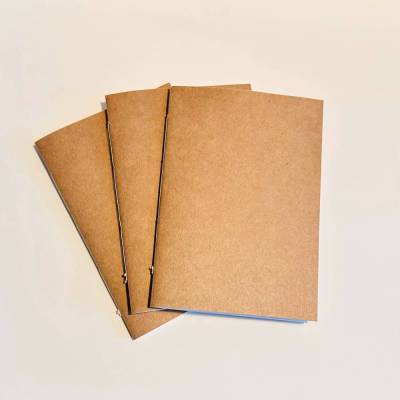 3er Pack Notizbücher Softcover A6 (10x14,5cm) blanko - Notizheft I Notizbuch I nachfüllbar für Journal - handgefertigt