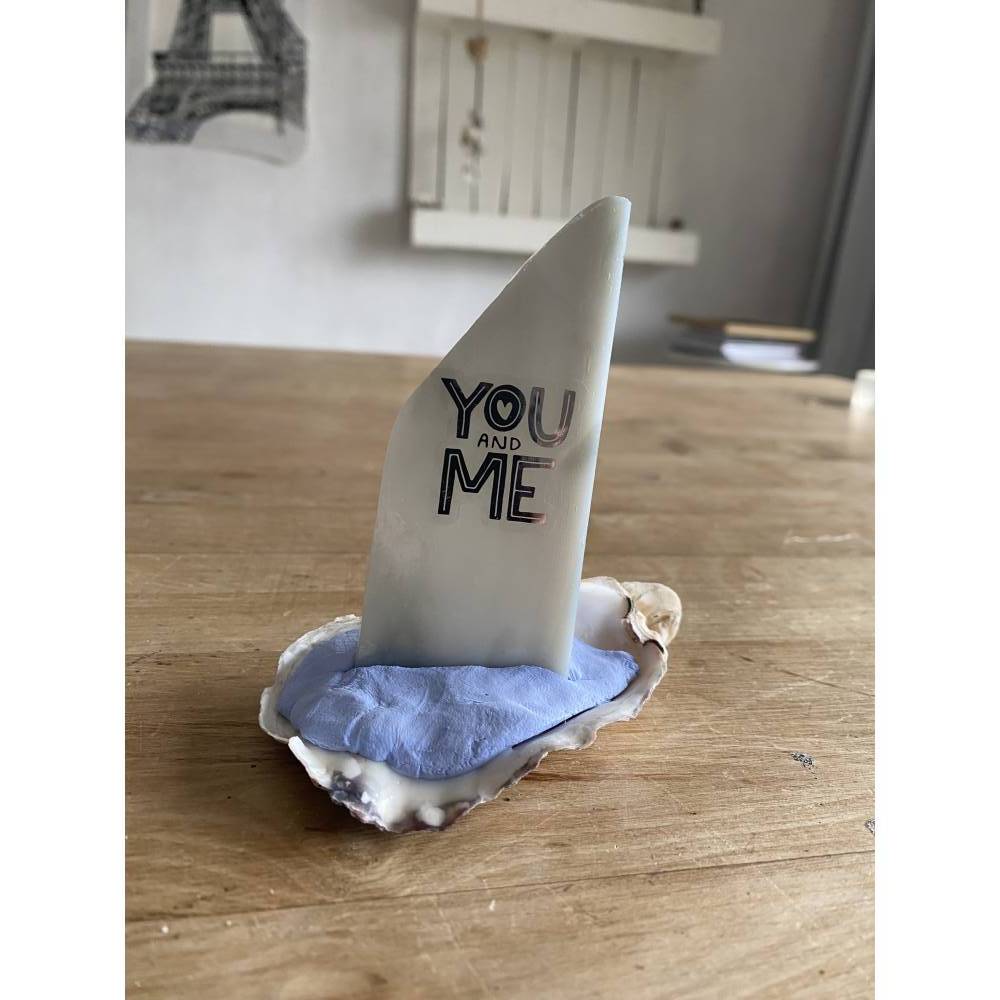 Muschelschiff You & me, Geschenk für Verliebte, Segelboot mit Spruch, kleines Mitbringsel Bild 10