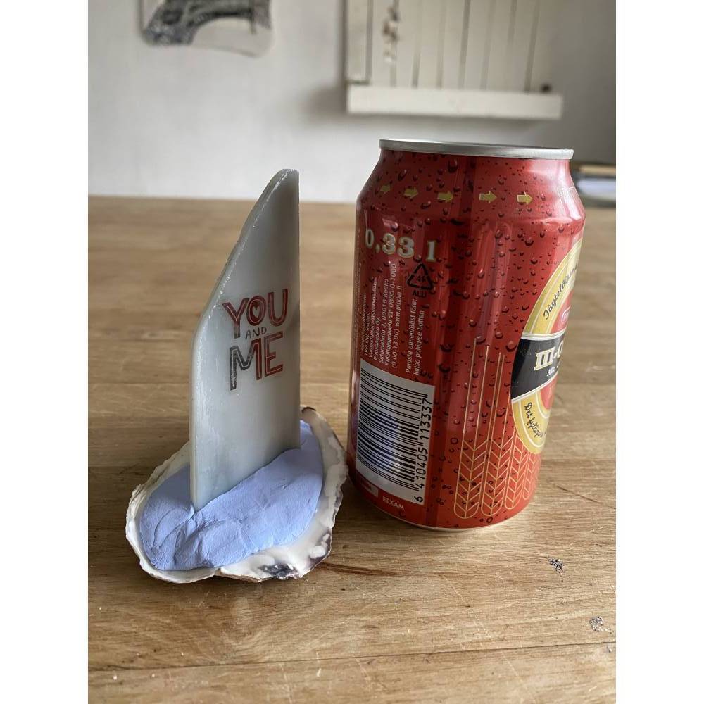 Muschelschiff You & me, Geschenk für Verliebte, Segelboot mit Spruch, kleines Mitbringsel Bild 8