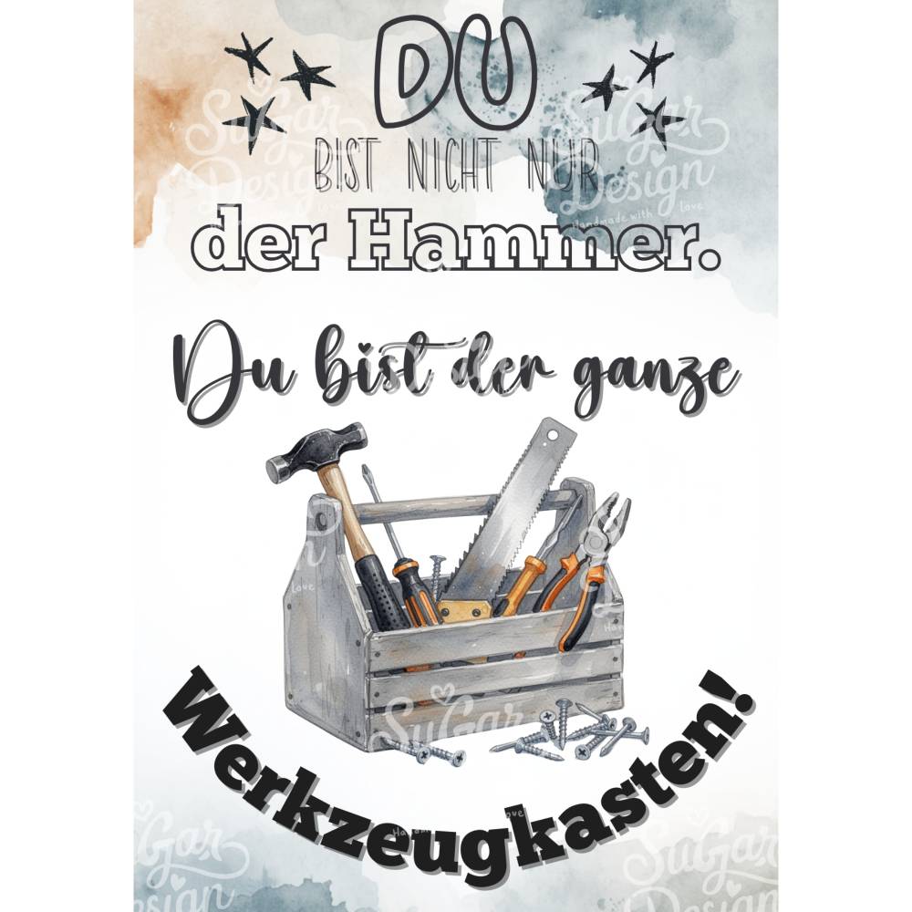 Vatertagskarte Papa Werkzeugkasten – PDF Download Bild 2