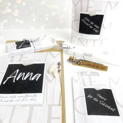 Wundertüte Me-Momente, personalisiert und handgemachtes Geschenk für Frauen, Freundin, Arbeitskollegin. Wellness.