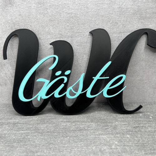 Gäste WC, Badezimmer Türschild,Holz Alternative, Wandschild ,Wanddekoration, Geschenk ,Haus Deko