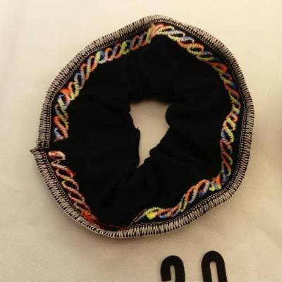 Haargummi Scrunchie Nr. 20 – Handmade Haarschmuck aus Baumwolle, ohne Metall, 12-14 cm