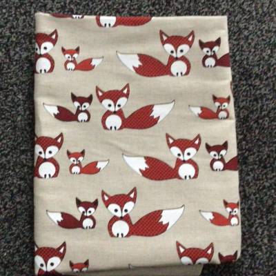 Canvas  Leinen 55 % und Baumwolle 45 % , 240 g/m² - Füchse