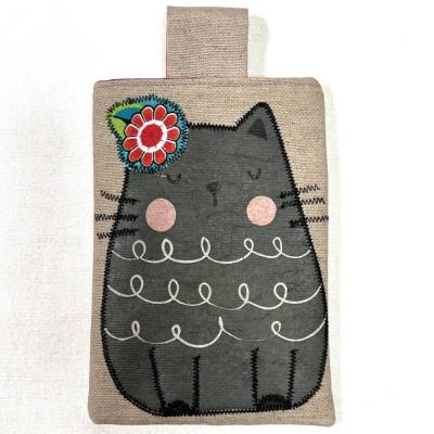 Handy-Täschchen/ Iphone-Hülle mit Katze