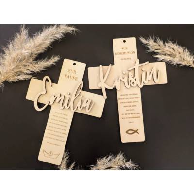 Holzkreuz zur Taufe, Kommunion, Firmung, Konfirmation, Taufkreuz
