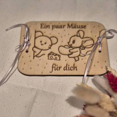 Geschenkverpackung aus Holz Geldgeschenk oder Gutschein stilvoll verpackt