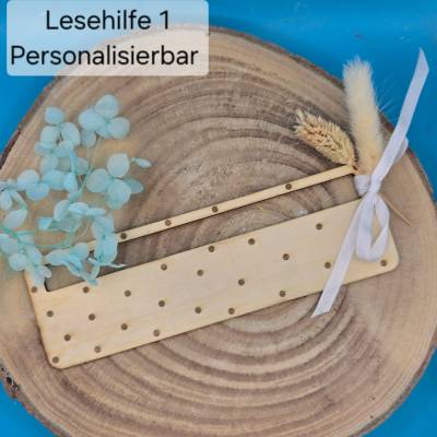 Personalisierte Lesehilfe aus Holz für Vorschulkinder & Erstklässler – Handgefertigte Lesezeile für entspanntes Lesen