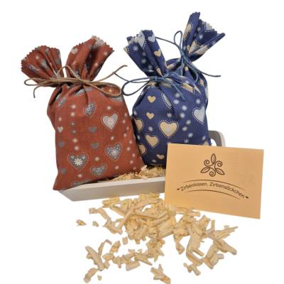 Zirbensäckchen, Duftsäckchen, Säckchen mit Zirbenspäne befüllt, Zirbenkissen