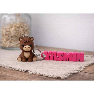 Personalisierter Schlüsselanhänger mit Namen – Pferd Anhänger – Namen Schlüsselanhänger