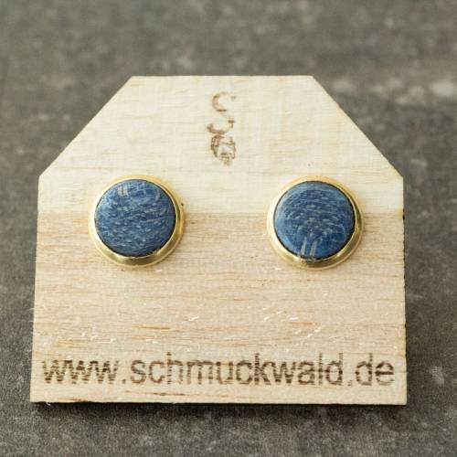 Ohrstecker - Holz - blau