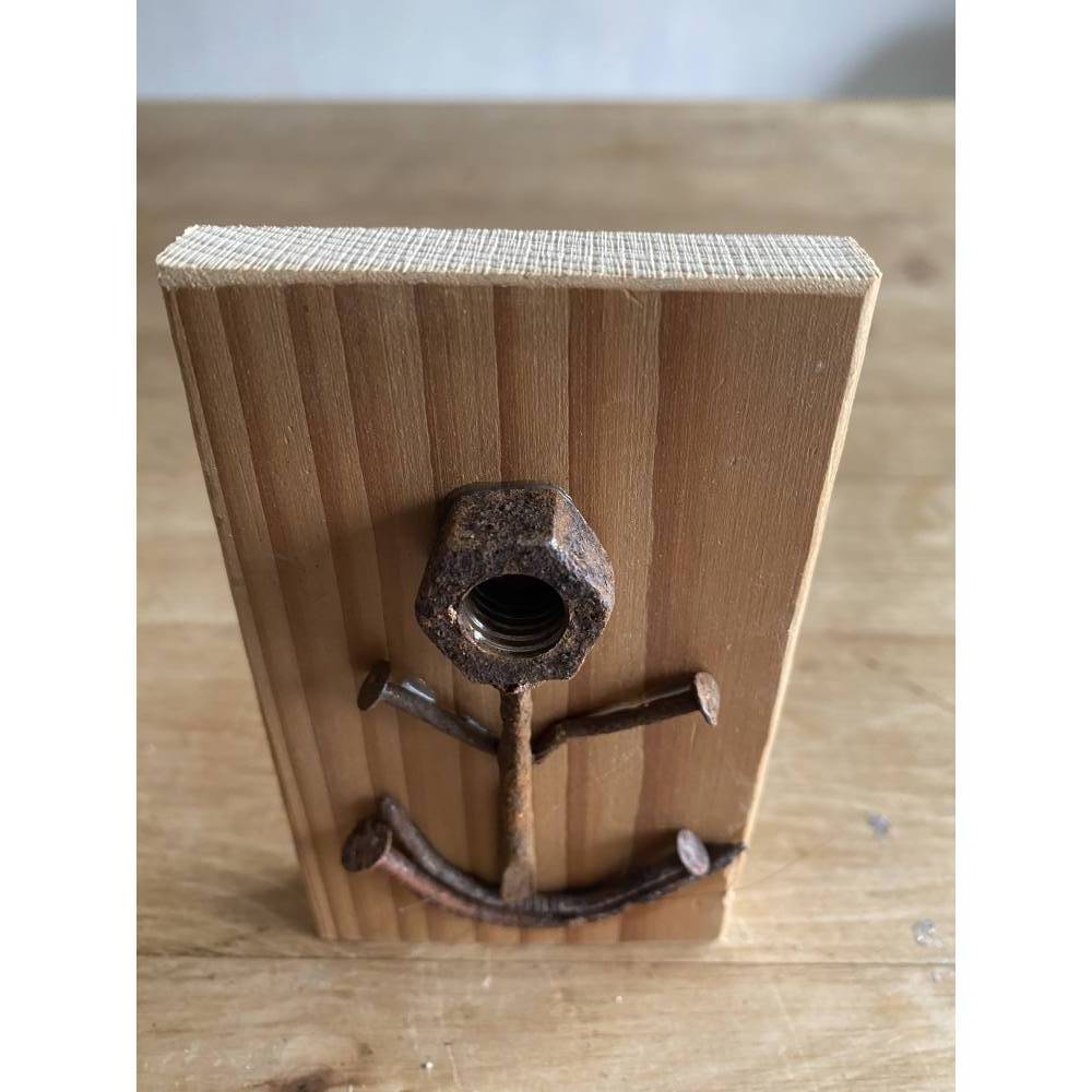 Kleines Holzschild mit Anker, Upcycling, Spruchschild, kleines Geschenk, Home Deko Bild 2