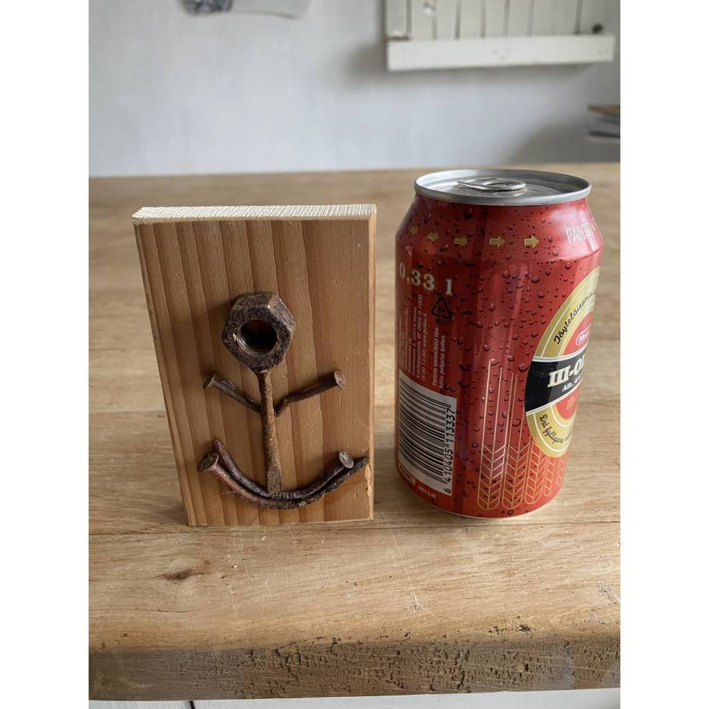 Kleines Holzschild mit Anker, Upcycling, Spruchschild, kleines Geschenk, Home Deko Bild 3