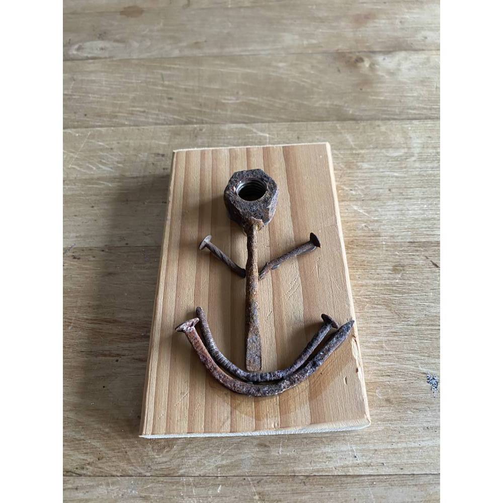 Kleines Holzschild mit Anker, Upcycling, Spruchschild, kleines Geschenk, Home Deko Bild 6