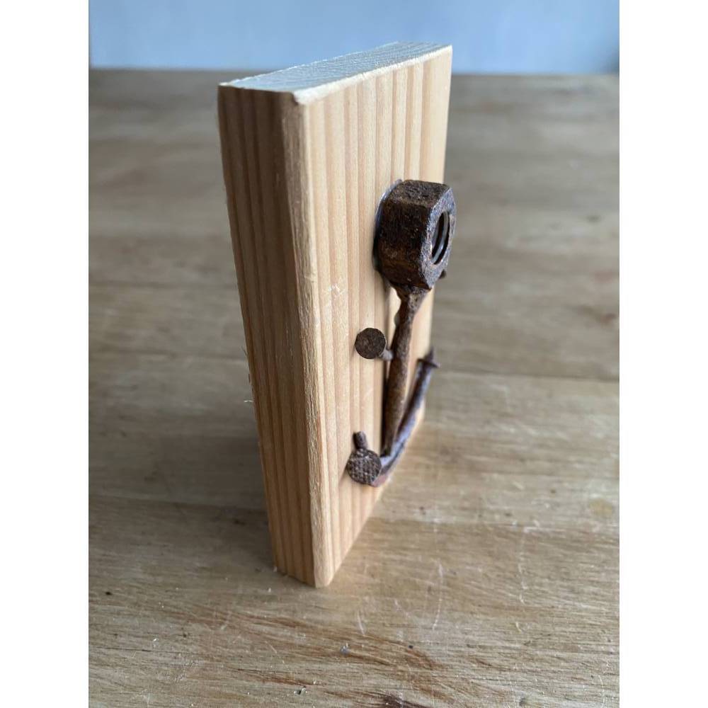 Kleines Holzschild mit Anker, Upcycling, Spruchschild, kleines Geschenk, Home Deko Bild 9