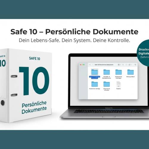 Persönliche Dokumente organisieren | Offline Ordnerstruktur & PDF Printables | Ausweise, Urkunden, Zeugnisse