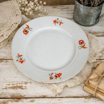 Vintage Arzberg Bavaria Kuchenteller 19 cm – Dekor 20 – Goldrand